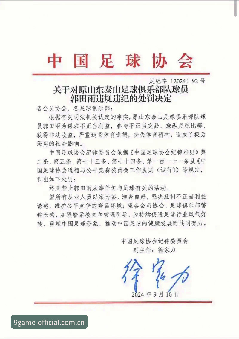 九游游戏推荐 足协终身禁足vs五年禁赛:第三批处罚名单背后,中国足球的“净化之战”
